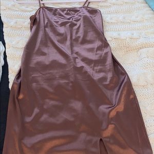 Silk brown dress